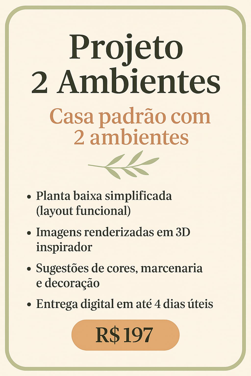 Plano Essencial - 2 Ambientes